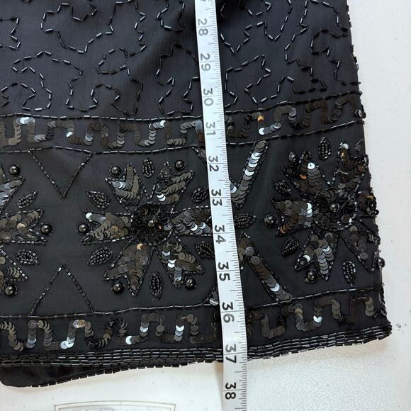 Vintage Stenay Silk Beaded Low Back Cocktail Dress Women's 10 Elegant‎ Evening - Picture 10 of 10